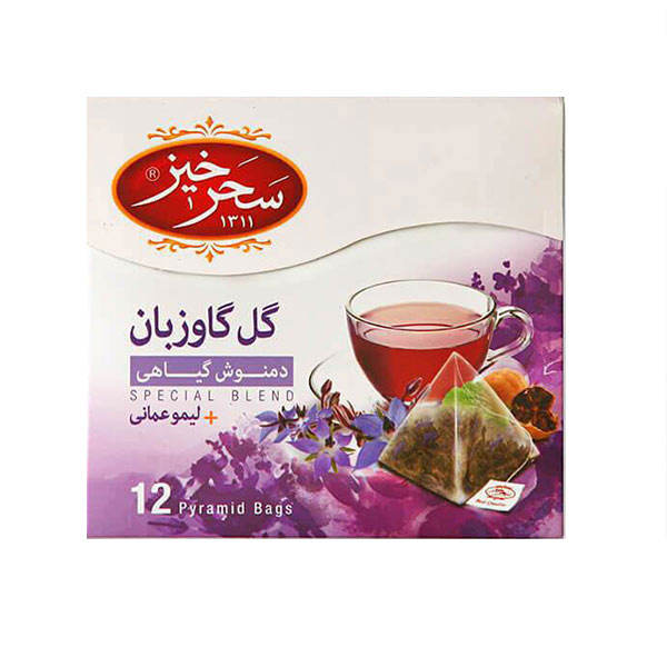 دمنوش گل گاوزبان 12 عددی سحرخیز - دمنوش گل گاوزبان 12 عددی سحرخیز