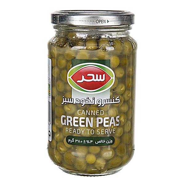 کنسرو نخودفرنگی 380g سحر - کنسرو نخودفرنگی 380 گرم سحر