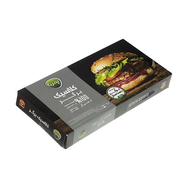 کاله برگر دست ساز 100% 4عددی 500g پمینا کاله - برگر کلاسیک دست ساز 100 درصد 4عددی 500 گرم پمینا کاله