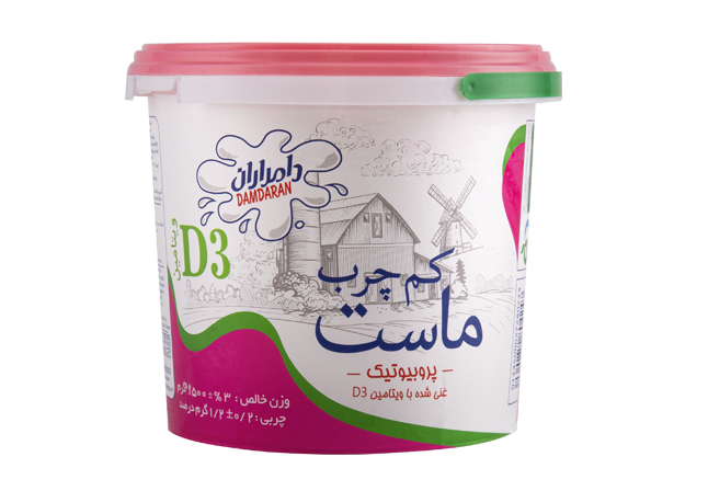 ماست سطلی پروبیوتیک کم چرب 1500 گرم دامداران - ماست سطلی پروبیوتیک کم چرب 1500 گرم دامداران