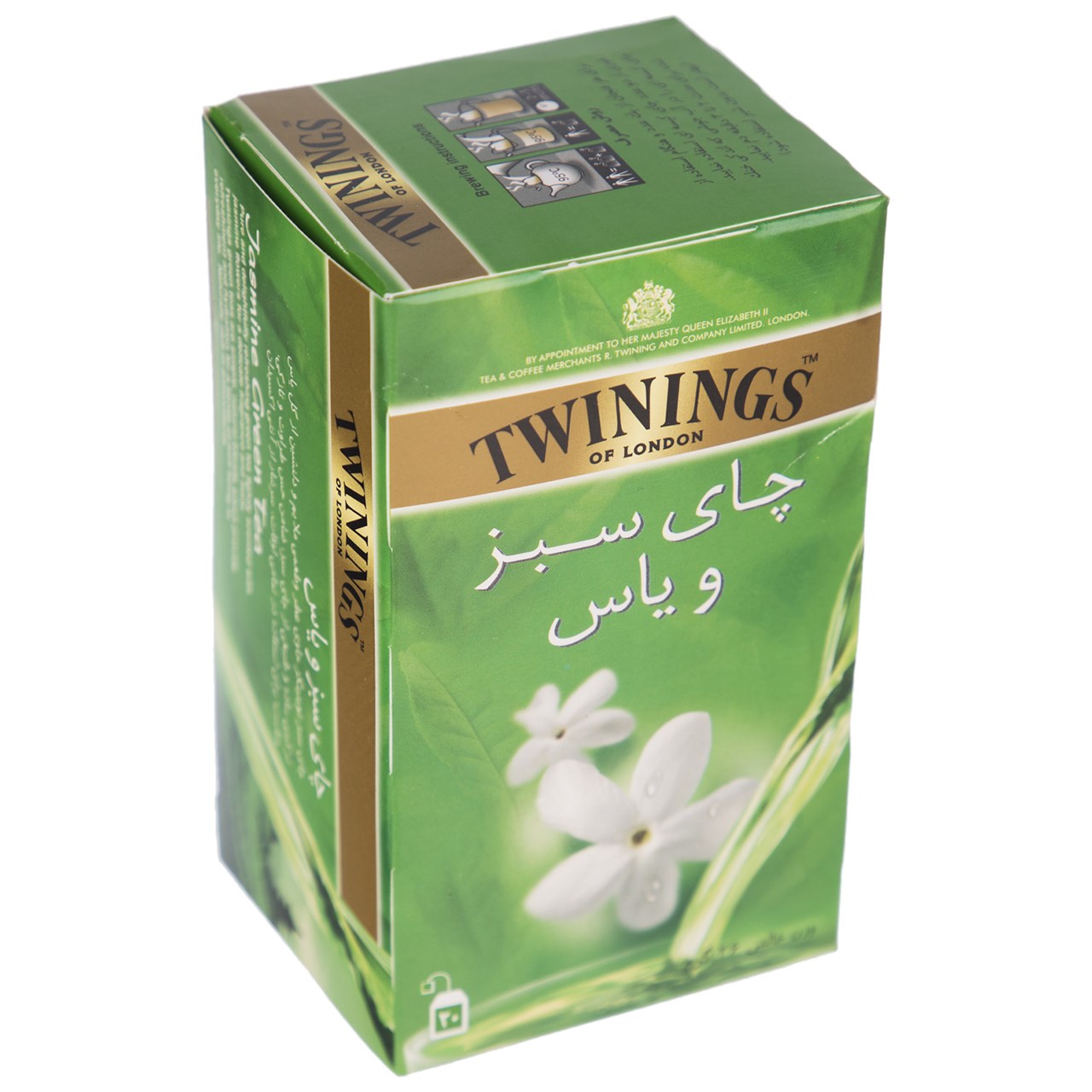 چای سبز و یاس کیسه ای 20عددی توینینگز - چای سبز و یاس کیسه ای 20عددی توینینگز
