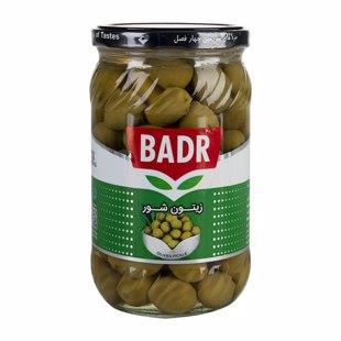 زیتون شور با هسته 650 گرمی بدر - زیتون با هسته 650 گرمی بدر