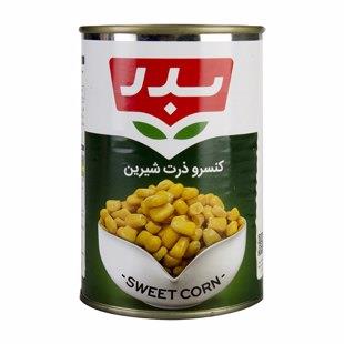 کنسرو ذرت شیرین 420 گرمی بدر - کنسرو ذرت شیرین 420 گرمی بدر