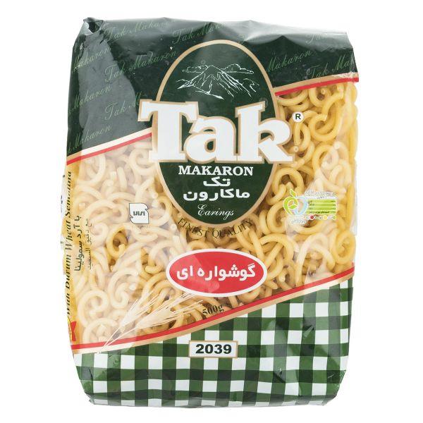 ماکارونی گوشواره ای 500 گرمی تک ماکارون - ماکارونی گوشواره ای تک ماکارون مقدار 500 گرمی