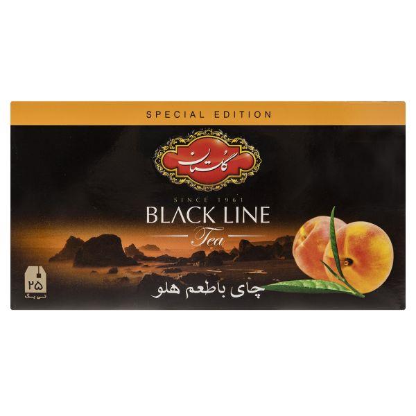 چای سیاه کیسه ای گلستان با طعم هلو پک 25 عددی - چای سیاه کیسه ای گلستان با طعم هلو پک 25 عددی