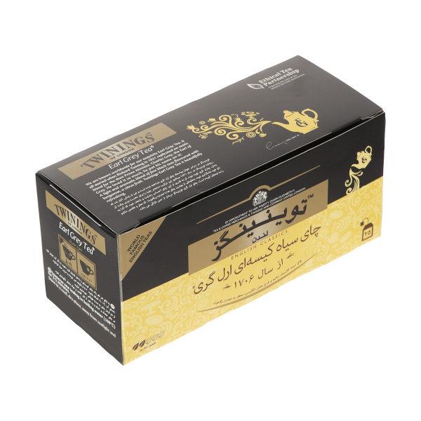 چای سیاه کیسه ای توینینگز ارل گری بسته 25 عددی - چای سیاه کیسه ای توینینگز ارل گری بسته 25 عددی