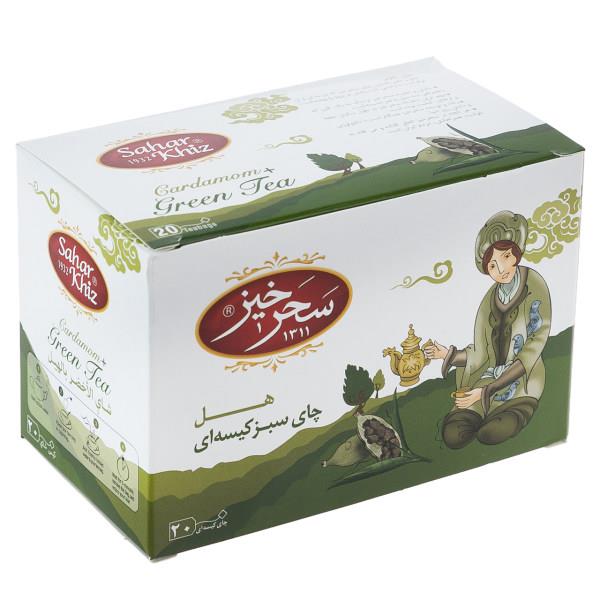 چای سبز کیسهای هل سحرخیز بسته 20 عددی - چای سبز کیسهای هل سحرخیز بسته 20 عددی