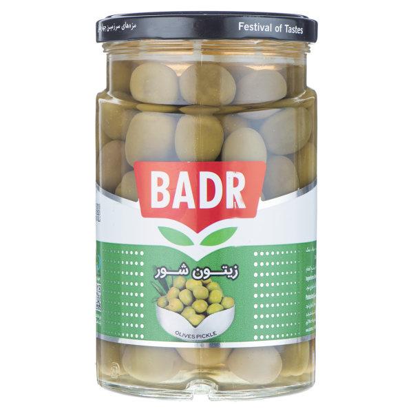 زیتون شور بدون هسته بدر مقدار 630 گرم - زیتون شور بدر مقدار 650 گرم