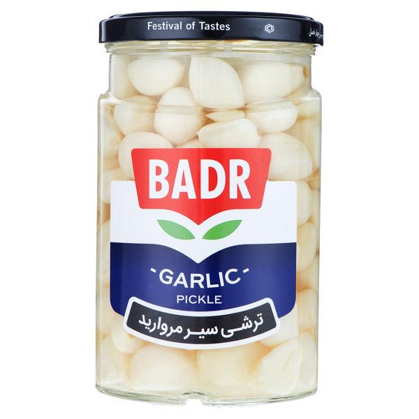 ترشی سیر مروارید بدر مقدار 650 گرم - ترشی سیر مروارید بدر مقدار 650 گرم