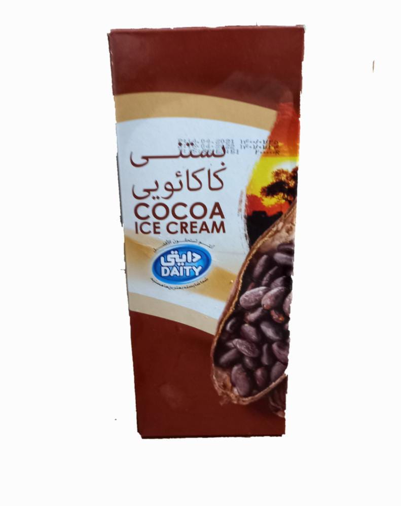 بستنی کاکائویی پاکتی یک لیتری دایتی - بستنی کاکائویی یک لیتری دایتی