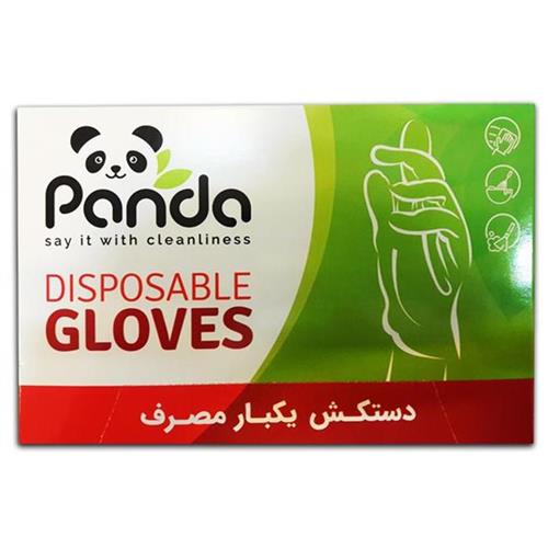 دستکش یکبار مصرف سلفونی 100عددی پاندا - دستکش یکبار مصرف سلفونی 100عددی پاندا