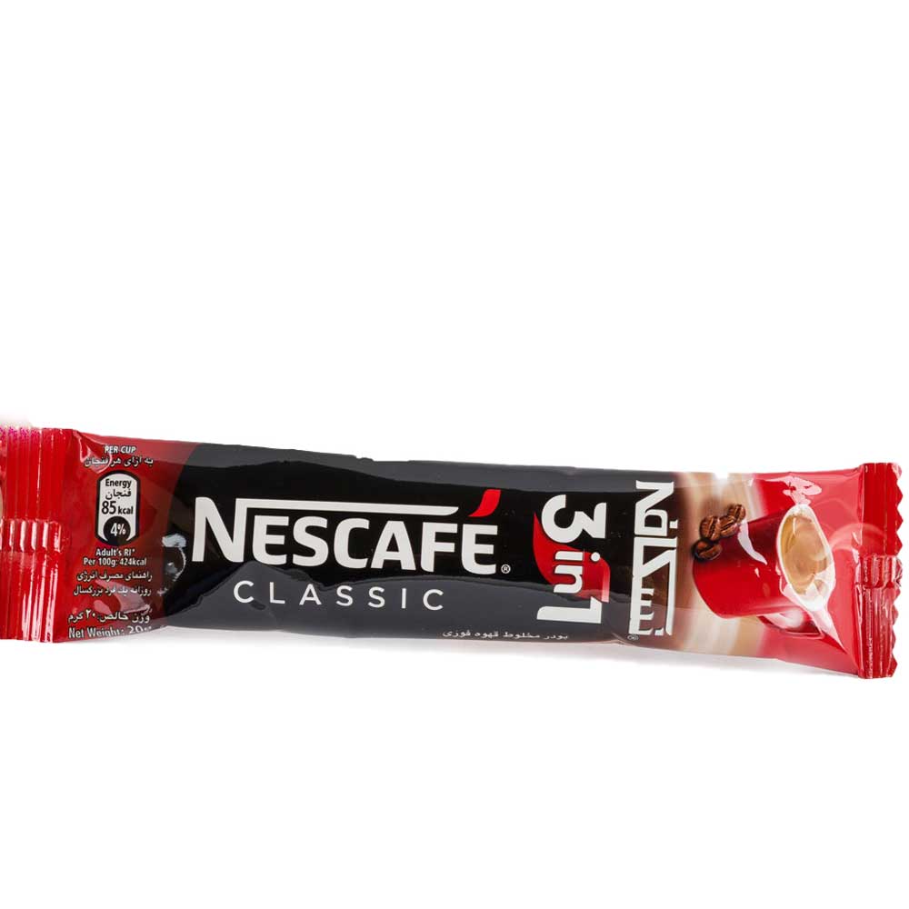 قهوه کلاسیک Nescafe 3in1 تک عددی - قهوه کلاسیک Nescafe 3in1 تک عددی