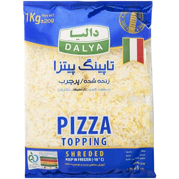 پنیر تاپینگ پیتزا رنده شده 1 کیلوگرم دالیا - پنیر تاپینگ پیتزا رنده شده 1 کیلوگرم دالیا