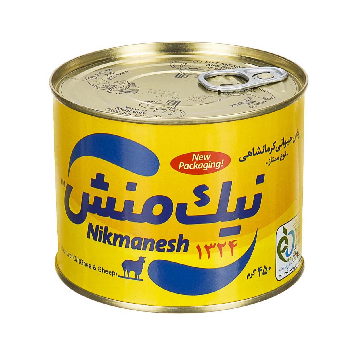 روغن حیوانی کرمانشاهی نوع ممتاز 450 گرمی نیک منش - روغن حیوانی کرمانشاهی نوع ممتاز 450 گرمی نیک منش