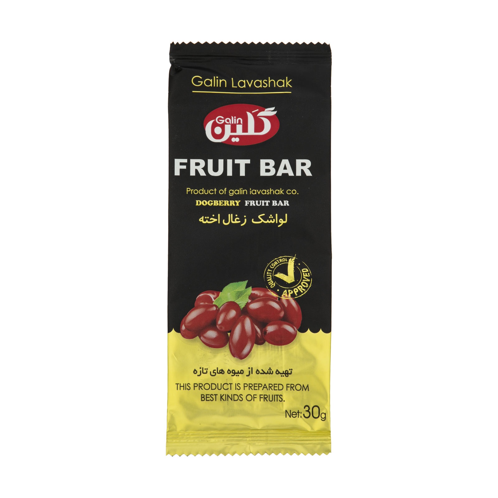 لواشک زغال اخته 30 گرم گلین - لواشک زغال اخته 30 گرم گلین
