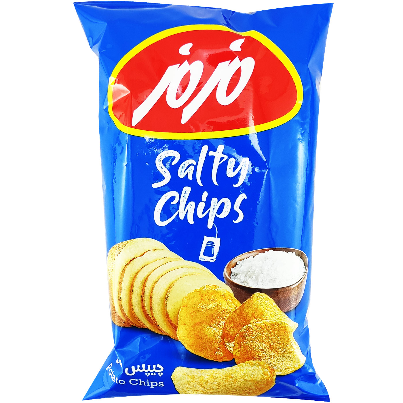 چیپس ساده نمکی 60g مزمز - چیپس ساده نمکی 60 گرم مزمز
