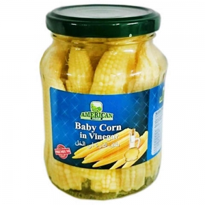 ذرت بیبی کورن در سرکه 340 گرمی AMERICAN FARM - ذرت بیبی کورن در سرکه 340 گرمی AMERICAN FARM